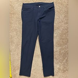 Lululemon ABC Slim pants size 34inch waist lightly worn inseam in picture.